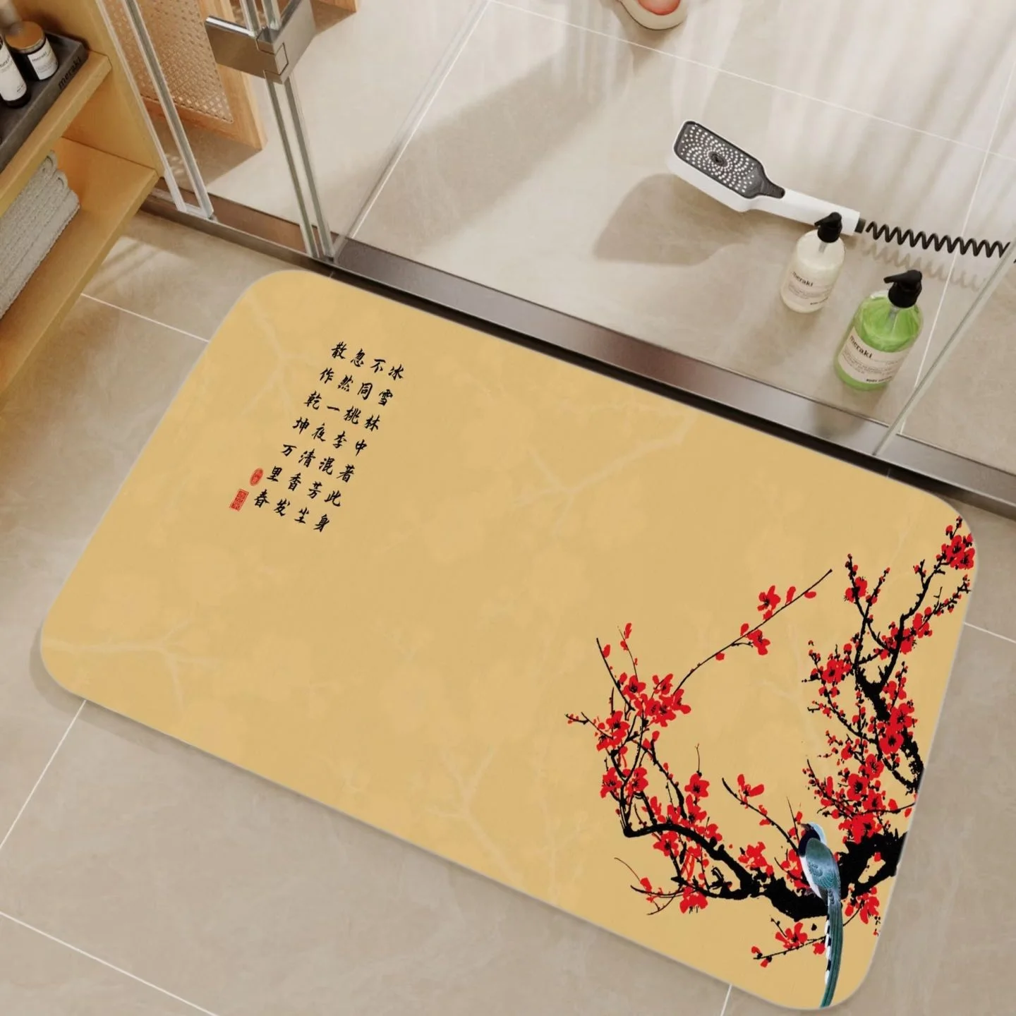 VIKAMA Bamboo & Chinese Callig - Bamboo Bath Mat review and price